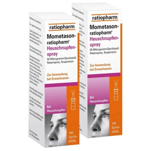 Mometason Ratiopharm Heuschnupfenspray, 2x18 g Nasenspray Produktbild