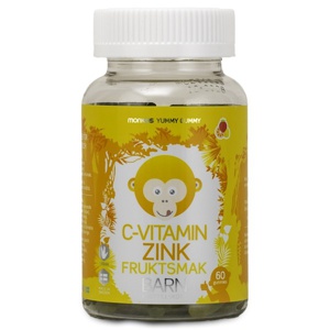 Monkids C-vitamin + Zink 60 tyggetabletter produktbillede
