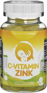 Monkids C-vitamin + Zink Tonår Fruktsmak 60 tuggtabletter produkt bild