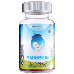 Monkids Magnesium Teenager Blåbær 60 stk produktbilde