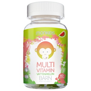 Monkids Multivitamin Barn Vattenmelon 60st produkt bild
