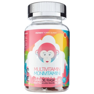 Monkids Multivitamin Gravid blodappelsin 60 stk produktbilde