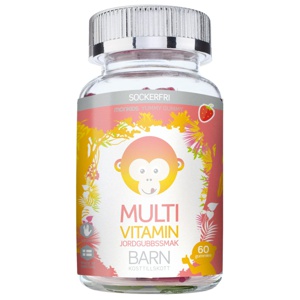 Monkids Multivitamin Sockerfri Barn Jordgubb 60 st produkt bild