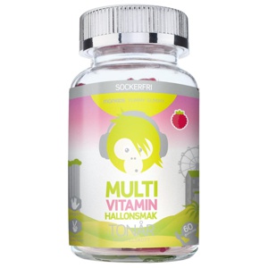 Monkids Multivitamin Sockerfri Tonår Hallon 60 st produkt bild