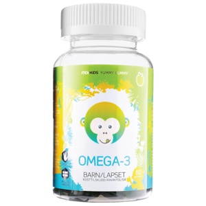 Monkids Omega-3 barn eple 60 stk produktbilde