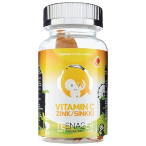 Monkids Vitamin C+Sink Teenager fruktsmak 60 stk produktbilde