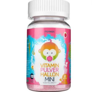 Monkids Vitaminpulver Mini Hallon produkt bild