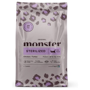 Monster Cat Adult Original Sterilized Chicken and Turkey (2 kg) produkt bild