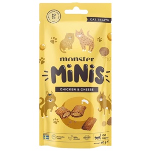 Monster Cat Minis Kattgodis Kyckling & Ost 60 g produkt bild