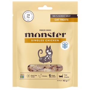 Monster Cat Treats Freeze Dried Chicken 40 g produkt bild