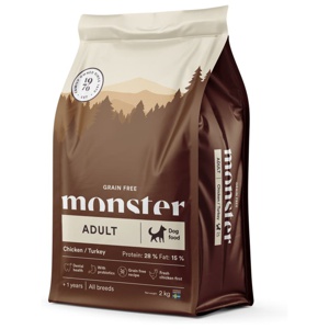 Monster Dog Adult All Breed Grain Free Chicken & Turkey (12 kg) produkt bild