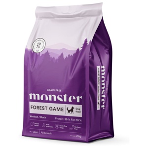 Monster Dog Adult All Breeds Grain Free Forest Game Venison & Duck (2 kg) produkt bild