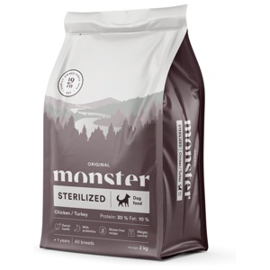 Monster Dog Adult All Breeds Sterilized Chicken & Turkey (2 kg) produkt bild