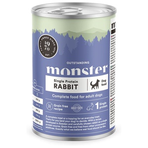Monster Dog Adult Single Rabbit wet 6x400 g produkt bild