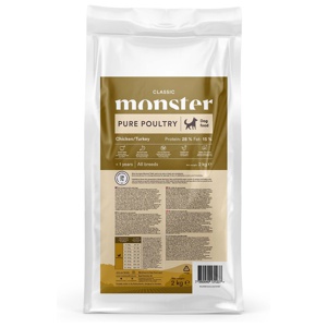 Monster Dog Classic Pure Poultry Chicken & Turkey 2 kg produkt bild