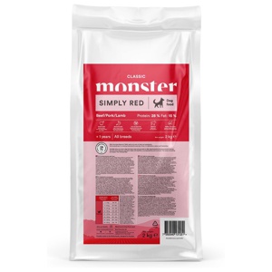 Monster Dog Classic Simply Red Beef Pork & Lamb 2 kg produkt bild