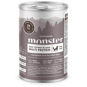 Monster Dog Multi Protein Beef Chicken & Lamb Burk 6x400 g produkt bild