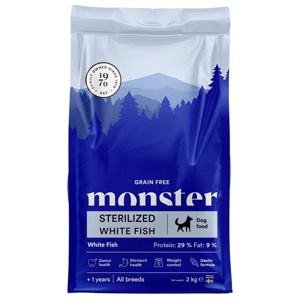 Monster Dog Original Grain Free Sterilised White Fish (2 kg) produkt bild
