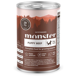 Monster Dog Puppy Beef Burk 6x400 g produkt bild