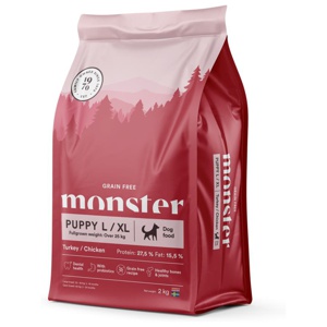 Monster Dog Puppy Large & XL Grain Free Turkey & Chicken (12 kg) produkt bild
