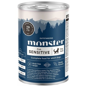 Monster Dog Sensitive Fish Can 400 g produkt bild