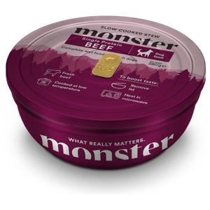Monster Dog Slow Cooked Beef Stew Bowl Våtfoder till Hund 280 g produkt bild