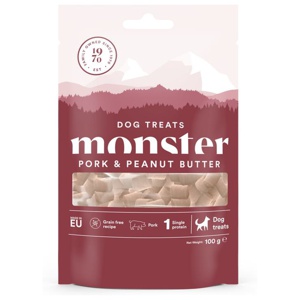 Monster Dog Treats Pork & Peanut Butter 100 g produkt bild