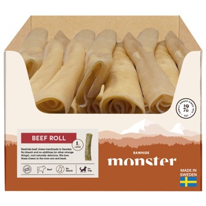 Monster Hundgodis Rawhide Beef Roll - Large produkt bild