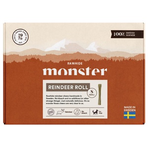 Monster Hundgodis Rawhide Reindeer Roll Box - 13 tugg produkt bild