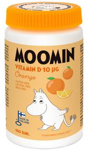 Moomin Vitamin D Tuggtablett Apelsin 100 Tabletter produkt bild