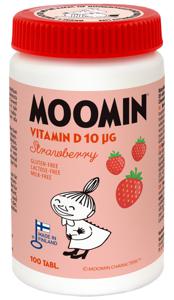 Moomin Vitamin D Tuggtablett Jordgubb 100 Tabletter produkt bild