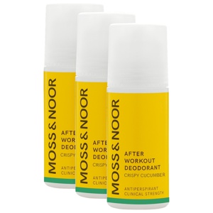 Moss & Noor After Workout Deodorant Crispy Cucumber 3x60ml produktbillede