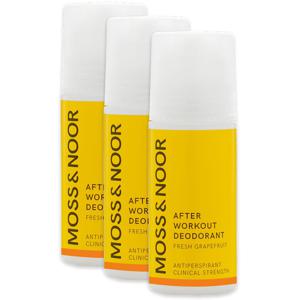 Moss & Noor After Workout Deodorant Fresh Grapefruit 3-pack produkt bild