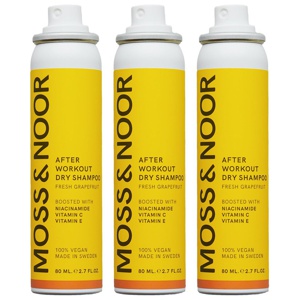 Moss & Noor After Workout Dry Shampoo Pocket Size 3x80 ml produktbillede