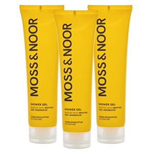 Moss & Noor After Workout Shower Gel Clean Eucalyptus 3 pack - 450 ml produktbillede