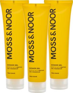 Moss & Noor After Workout Shower Gel Fresh Grape 3 Pack produkt bild
