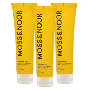 Moss & Noor After Workout Shower Gel Light Mint 3x150ml produktbillede