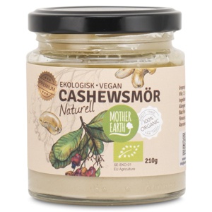 Mother Earth Cashewsmør Naturlig Premium Øko 210 g produktbillede