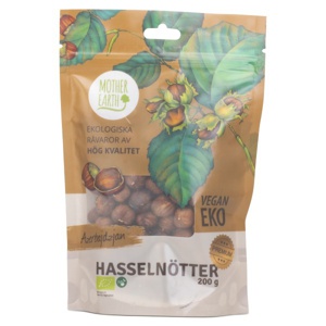 Mother Earth Hasselnødder Premium ØKO 200 g produktbillede