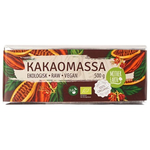 Mother Earth Kakaomassa Pangoa Premium RAW & EKO 500g produkt bild