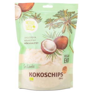 Mother Earth Kokosflager Premium ØKO 250 g produktbillede