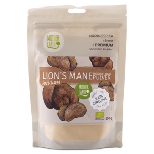 Mother Earth Lions Mane Pulver Øko 100 g produktbillede