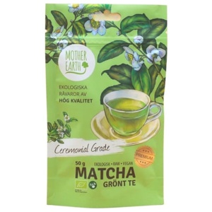 Mother Earth Matcha Ceremonial Grade RAW&EKO 50g produkt bild