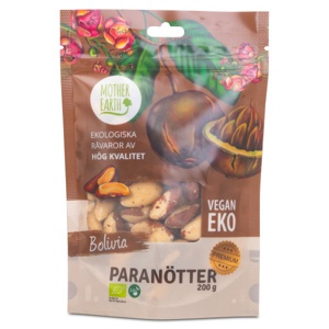 Mother Earth Paranødder Premium RAW & ØKO 200 g produktbillede