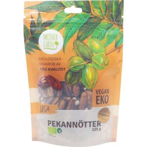 Mother Earth Pekannötter Premium Raw & Eko, 125 g produkt bild