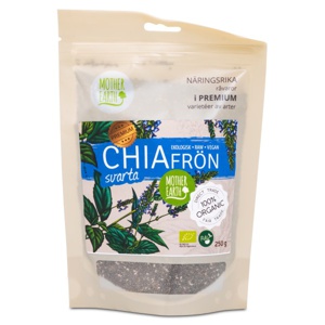 Mother Earth Sorte Chiafrø RAW & ØKO 250 g produktbillede