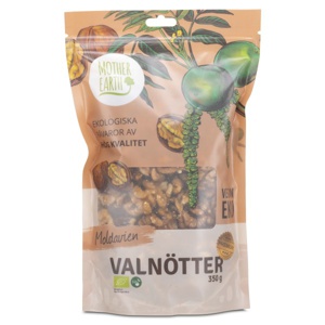 Mother Earth Valnødder Premium Raw & Øko 350 g produktbillede