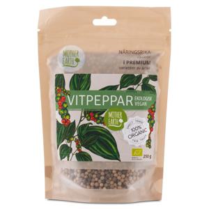 Mother Earth Vitpeppar Eko 250 g produkt bild