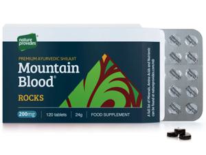 Mountain Blood® Rocks - Premium Ayurvedisk Shilajit - 120 x 200mg tabletter produkt bild