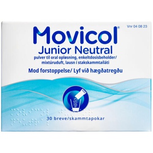 Movicol Junior Neutral - 30 breve produktbillede